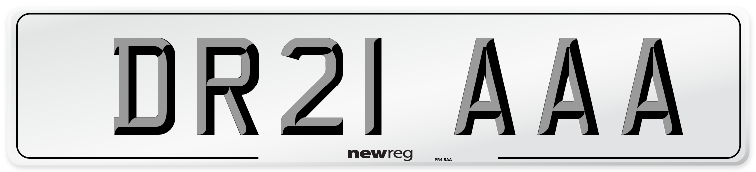 DR21 AAA Number Plate from New Reg